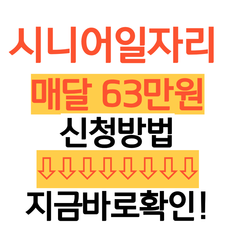 2026 하반기 노인일자리 급여 신청방법...한달에 63만원4천원 받을 수 있어요! (자격조건, 지급....