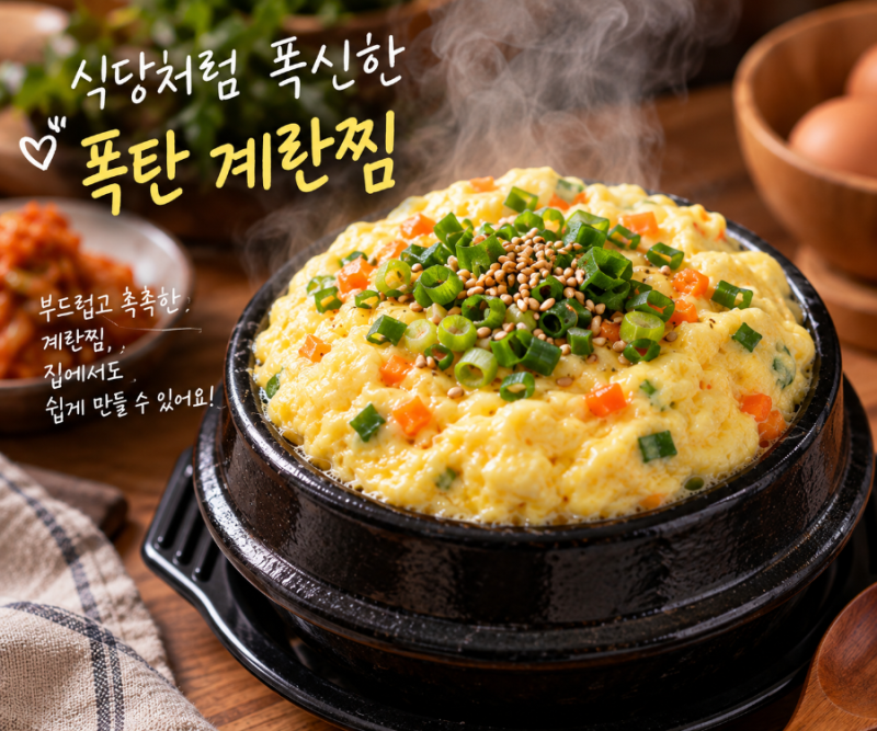 계란찜 물 비율 황금레시피｜식당처럼 폭탄 계란찜 만드는 법