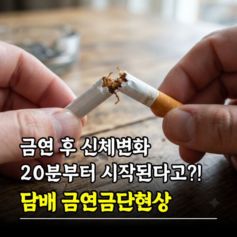 금연 후 신체변화 20분부터 시작! 담배 금연금단현상