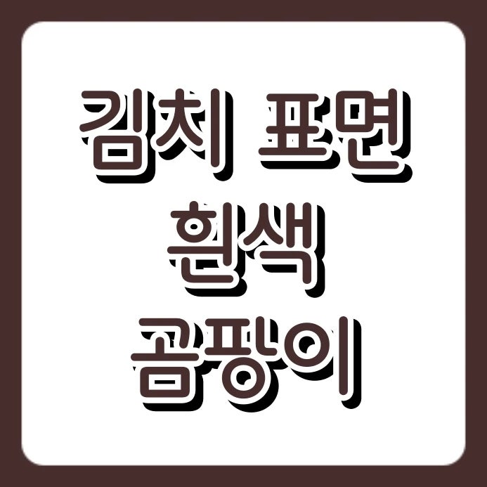 김치 표면 흰색 곰팡이와 골매기 구별법: 먹어도 될까?