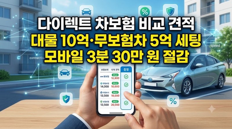 자동차보험 다이렉트 비교 견적 사이트 추천과 필수 특약 싸게 가입하는 법