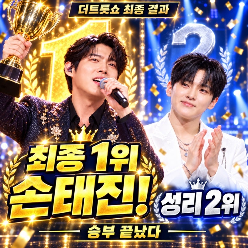 “최종 1위는 손태진!” 성리 2위…더트롯쇼 승부 끝났다