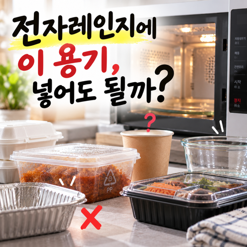 전자레인지에 넣으면 안 되는 용기｜플라스틱·종이컵·배달용기 사용 전 확인할 것
