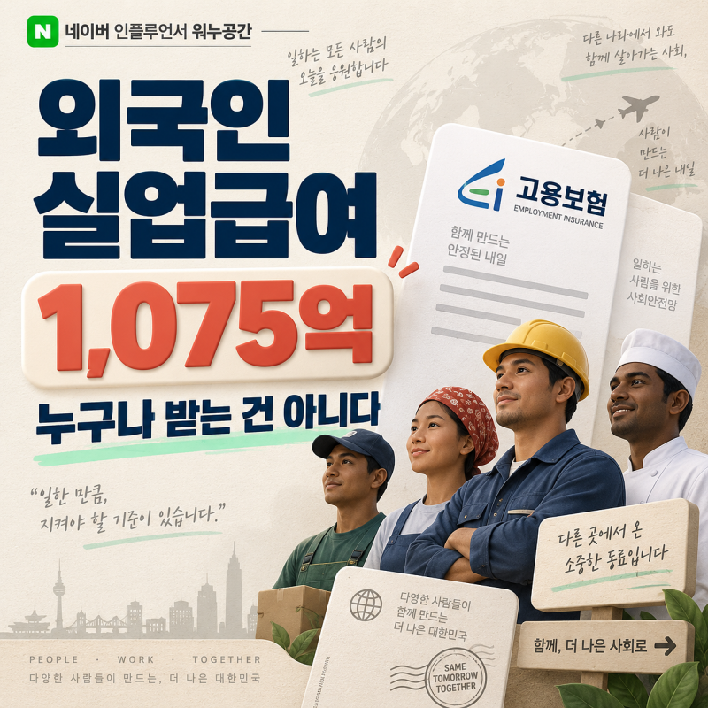 외국인 실업급여 1,075억원이라길래 봤더니, 누구나 받을 수 있는 게 아니었다