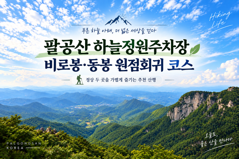 팔공산 비로봉 최단코스:팔공산 하늘정원,비로봉,동봉 원점회귀코스