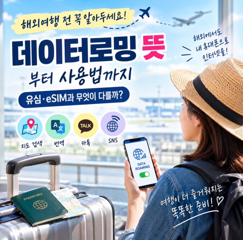 데이터로밍 뜻 제대로 알고 가세요. 해외여행 전 꼭 확인할 5가지