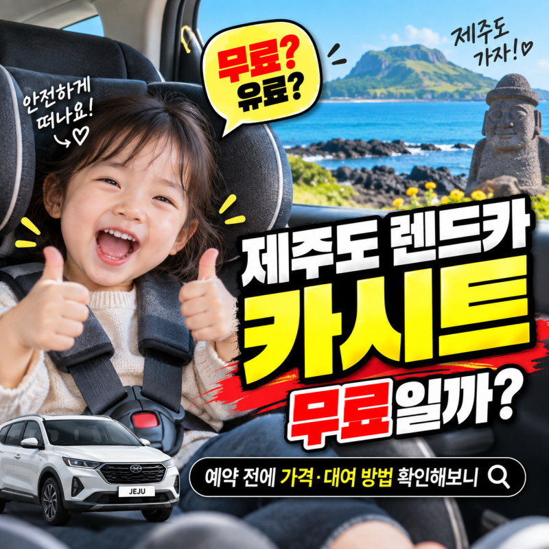제주도 렌트카 카시트 무료일까? 예약 전에 가격·대여 방법 확인해보니