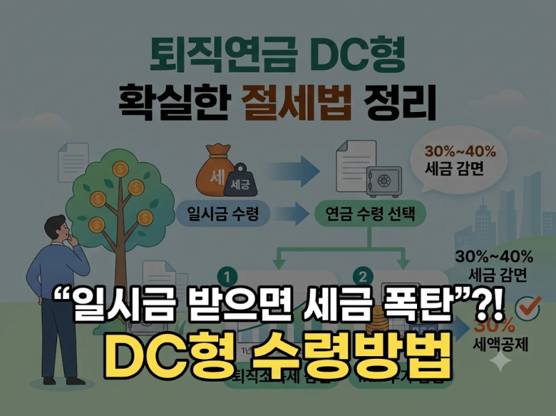 퇴직연금 DC형 수령방법 일시금 세금 총정리