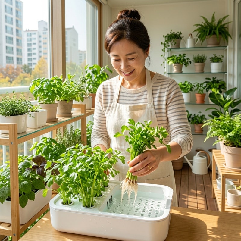 다이소 3천원 바구니로 흙벌레 0% 미나리 수경재배! 사계절 무한 수확법 & 가을 환절기 혈관 ....