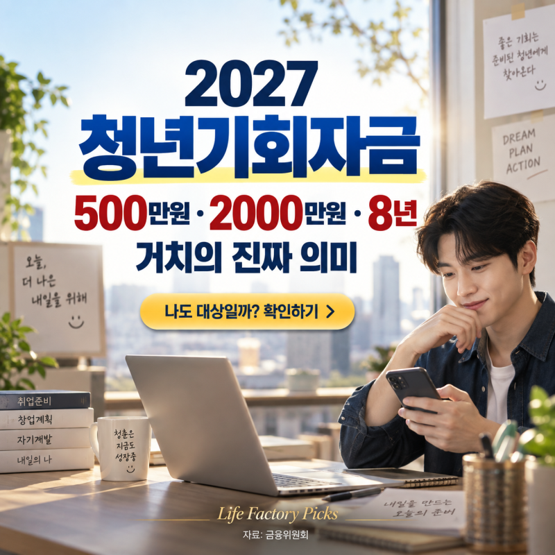 2027 청년기회자금, 500만원·2000만원·8년 거치의 진짜 의미