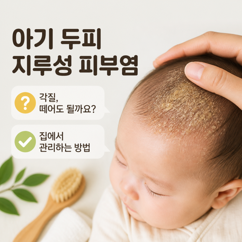 아기두피지루성피부염 유가, 각질을 떼어도 될까요? 집에서 관리하는 방법