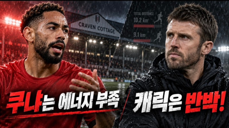 쿠냐는 “에너지 부족”, 캐릭은 반박…맨유 선수들이 정말 덜 뛰었을까?