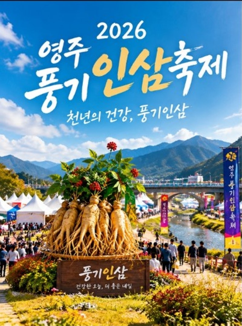 2026 영주 풍기인삼축제 언제? 10월 3일 개막 일정 주차 총정리