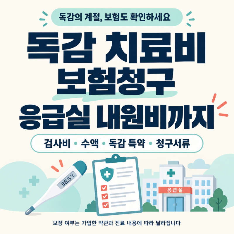 독감 치료비 보험청구 방법｜검사비·수액 실비·응급실 내원비까지 사례로 정리