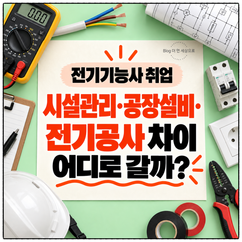 전기기능사 취업 어디로 할까? 시설관리·공장설비·전기공사 차이