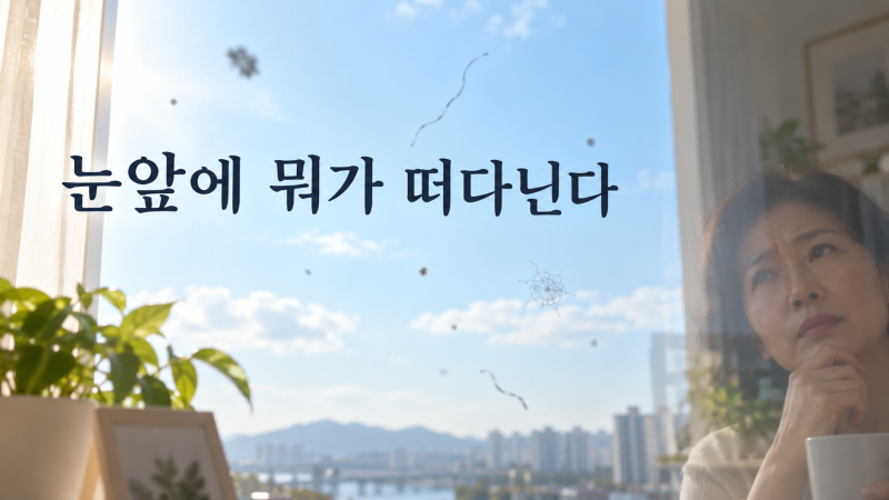 눈앞에 검은 점이 떠다닙니다｜비문증 원인, 바로 확인할 증상