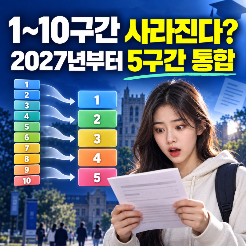 2027 학자금 지원구간 개편, 기존 1~10구간은 가~마 중 어디로 바뀔까?