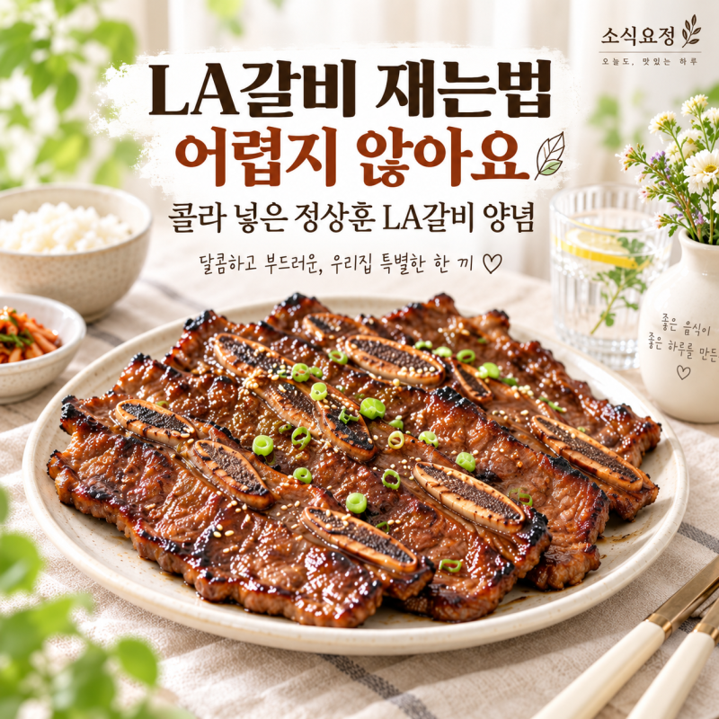 LA갈비 재는법 어렵지 않아요, 정상훈이 공개한 콜라 양념장 레시피