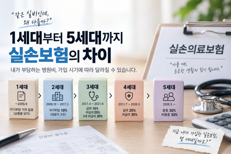 1세대부터 5세대 실손보험까지, 뭐가 다를까?