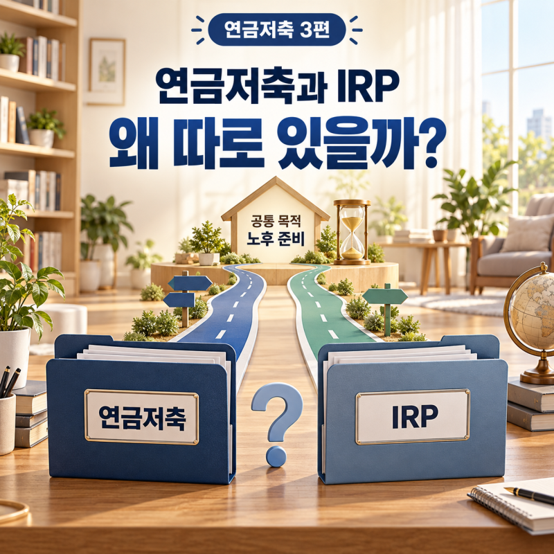 연금저축 IRP 차이 둘 다 노후 준비인데 왜 따로 있을까?