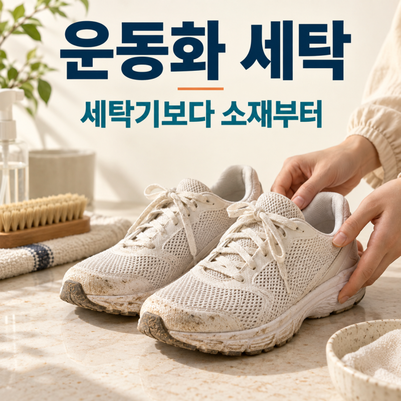 운동화 세탁, 메시라고 세탁기에 넣어도 될까? 밑창과 갑피를 나눠 닦는 순서