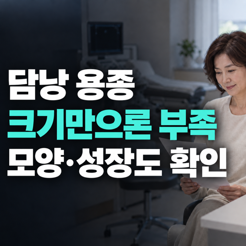 담낭 용종은 크기만으로 수술을 정할 수 없는 이유