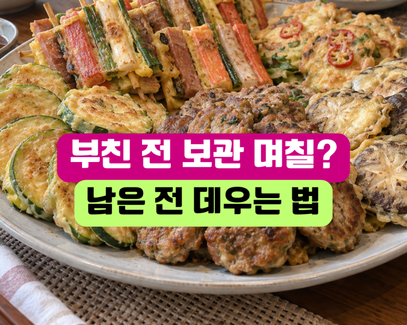 추석 전 미리 부친 전,명절 전 냉장보관 며칠? 냉동보관과 다시 데우는 법