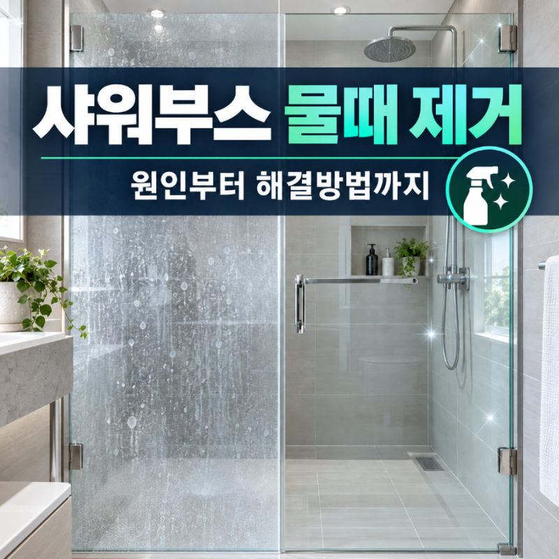 샤워부스 유리물때 제거 방법, 원인부터 해결방법까지