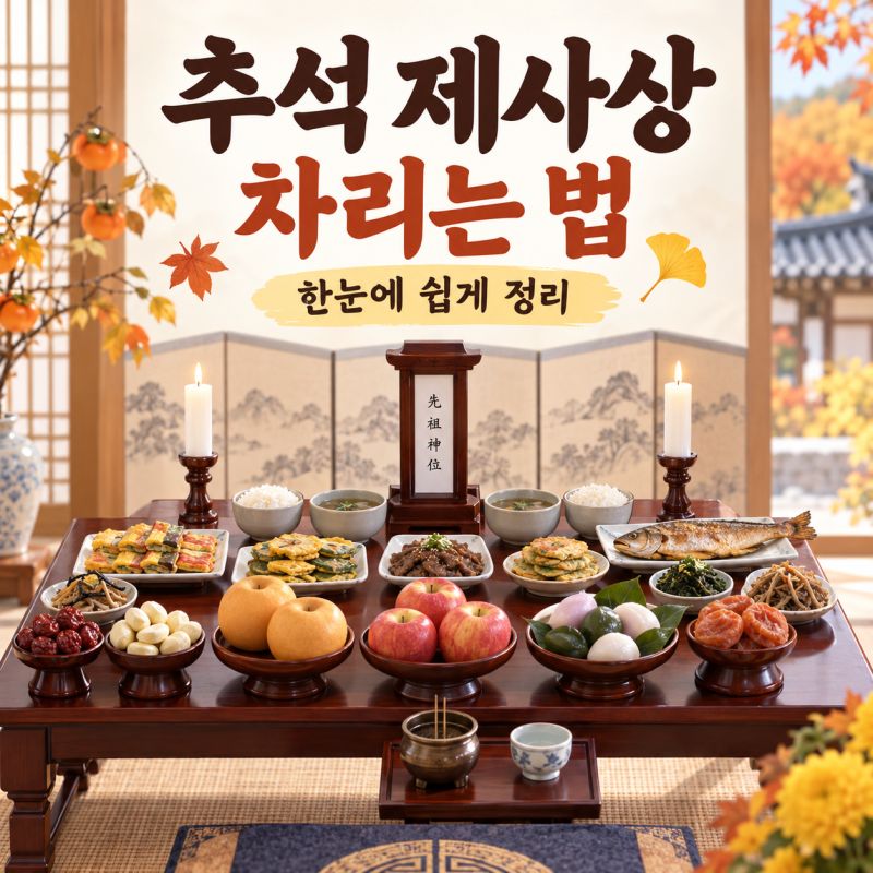 추석 제사상 차리는 법, 음식 위치부터 순서까지 한눈에 정리