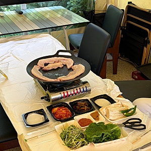 광주맛집, 상무지구 도심속 캠핑분위기를 즐기는 광주 핫플 식당 헬로우텍사스캠핑바베큐