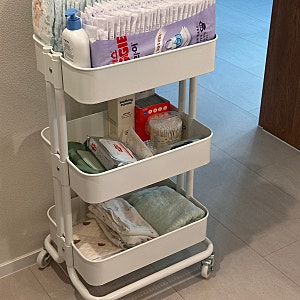 아기 뒤집기 시작 기갈대 처분  이케아 로스코그 ROSKOG 기저귀트롤리 추천