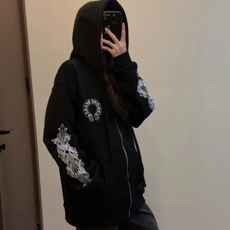 가을 아우터 고민이라면, 크롬하츠 여자 후드집업 후드티 홀스슈