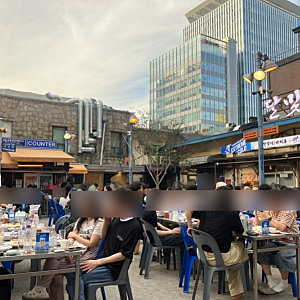 을지로 야장 달맞이광장바베큐 웨이팅 소시지 장닭 솔직히 음