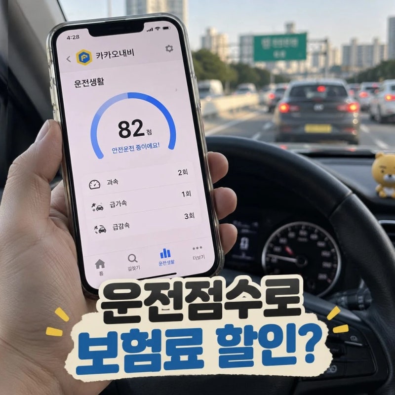 카카오내비 운전점수, 보험료 얼마나 깎일까?