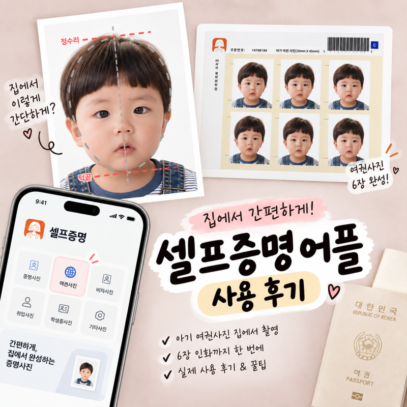 여권사진 어플 셀프증명 후기 | 11개월 아기 집에서 간편하게 여권사진 찍기