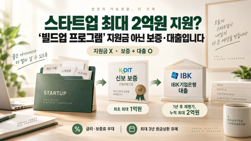 스타트업 최대 2억원 지원?｜‘빌드업 프로그램’ 지원금 아닌 보증·대출입니다