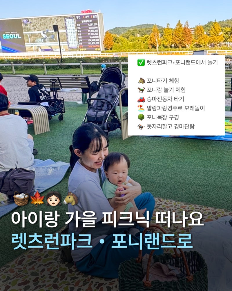 7개월 아기랑 렛츠런파크서울, 포니랜드 방문기 - 필수 준비물, 주차 및 입장료, 이용방법