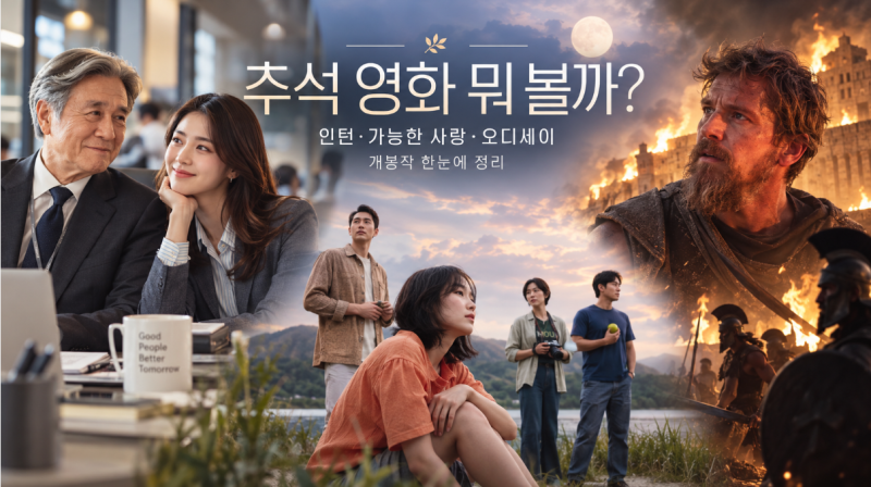 2026 추석 영화 뭐 볼까? 암살자들·오디세이·타짜4 예매율 순위 총정리”