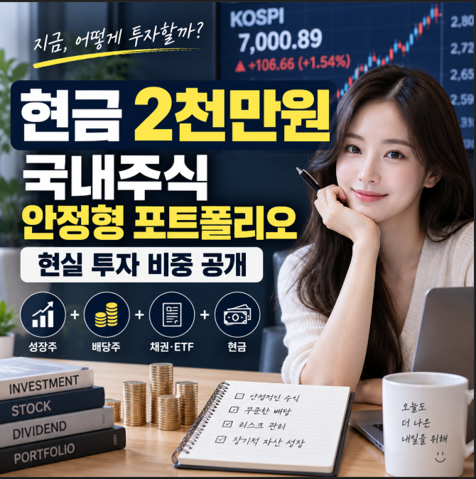 현금 2천만원 있다면 이렇게 나눈다…국내주식 안정형 포트폴리오 현실 버전