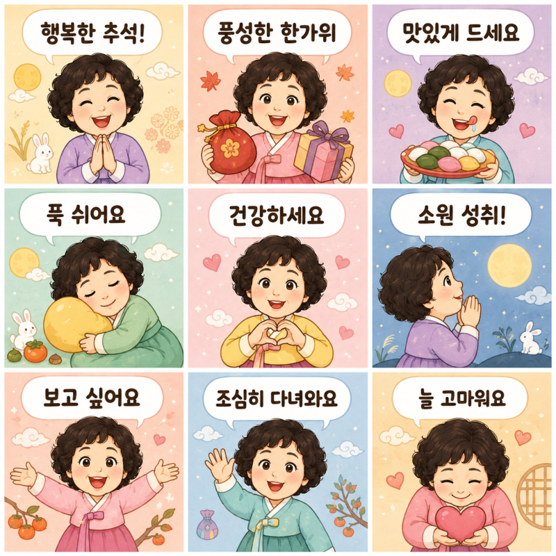 내 얼굴을 닮은 캐릭터로 추석 이모티콘과 인사카드 만들기