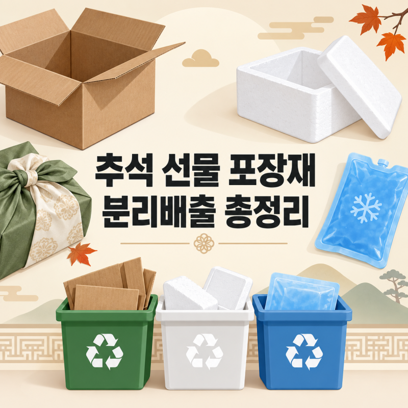 추석 선물 포장재 분리배출｜택배상자·아이스팩·스티로폼 버리는 법
