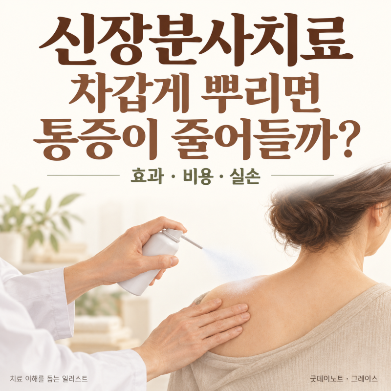 신장분사치료, 차가운 스프레이 몇 분 뿌렸는데 통증이 줄어든다고? 효과·비용·실손까지