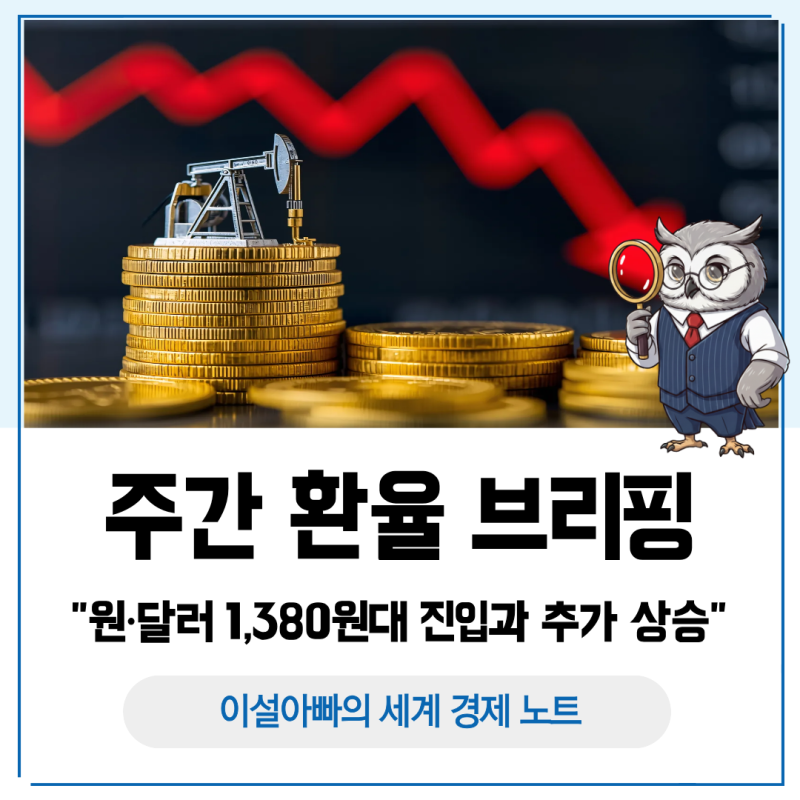 주간 환율 브리핑, 원·달러 1380원대 후반 진입과 추가 상승 가능성