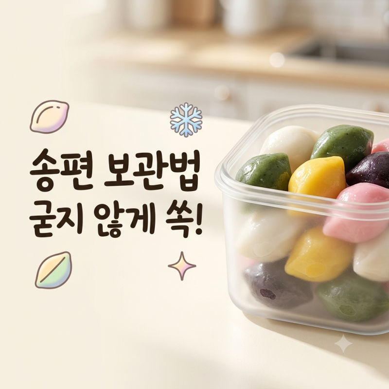 송편 보관방법, 굳지 않게 냉동하는 법과 해동 방법 정리