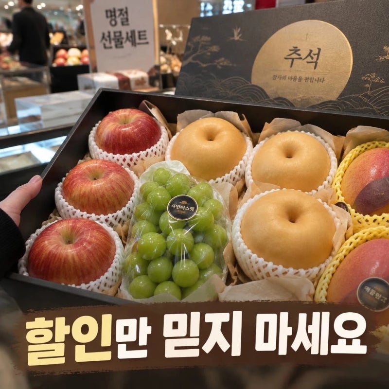 추석 과일 선물세트, 열어보고 망신당할 수 있습니다