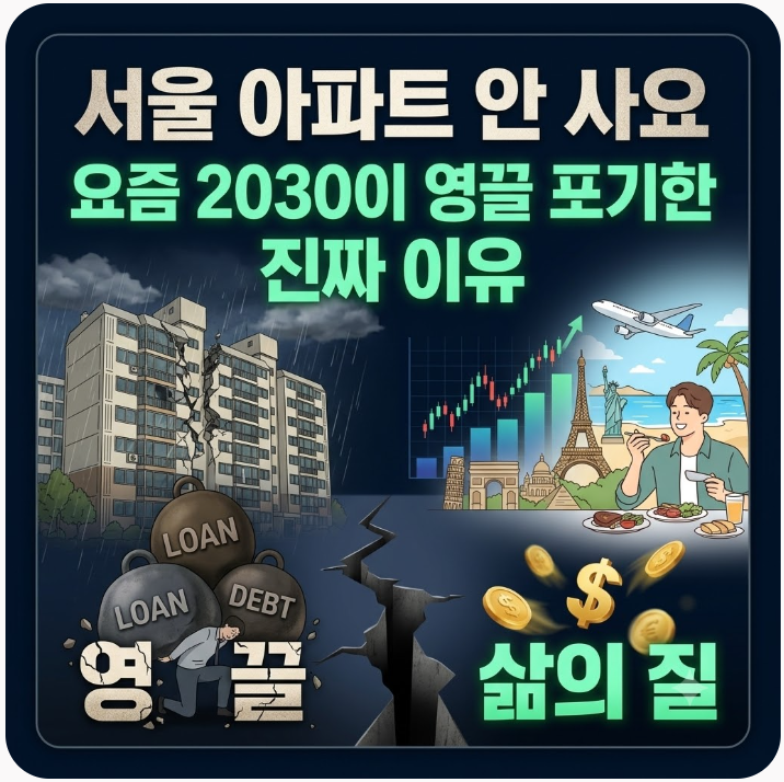 "서울 아파트 안 사요" 요즘 청년들이 영끌 포기한 진짜 이유