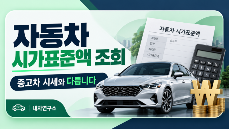 자동차 시가표준액 조회 방법, 중고차 가격과 다른 이유
