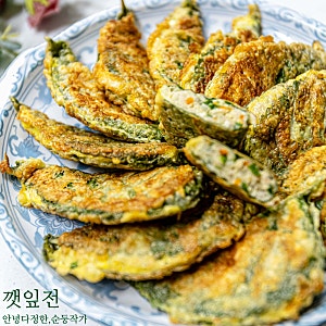 명절전종류 깻잎전 만드는법 동그랑땡 반죽 활용 두부 돼지고기 깻잎전 레시피 추석음식 추....