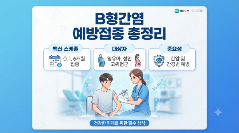 B형 간염 예방접종, 나도 다시 맞아야 할까? 항체검사부터 비용까지
