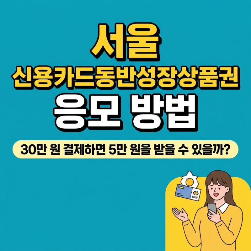 서울 신용카드동반성장상품권 응모 방법과 추첨 발표일·지급 금액까지